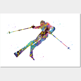 Ski Snow Boarder Posters and Art